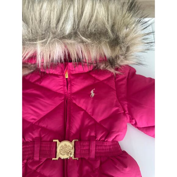 RALPH LAUREN snow ski snowboard Baby Quilted Snowsuit 6M snow coast - Picture 9 of 13